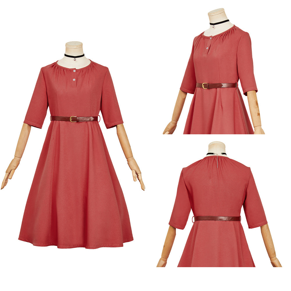 Witch Watch Nico Wakatsuki Women Red Dress Carnival Halloween Cosplay Costume