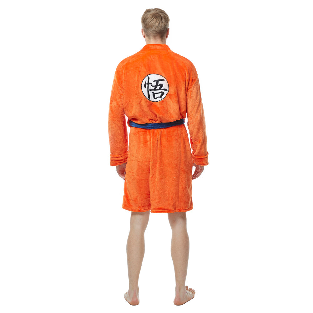 Guko Robe Mens Kids Bathrobe Dragon Ball Son Goku Outfit Pattern Plush Robe For ...