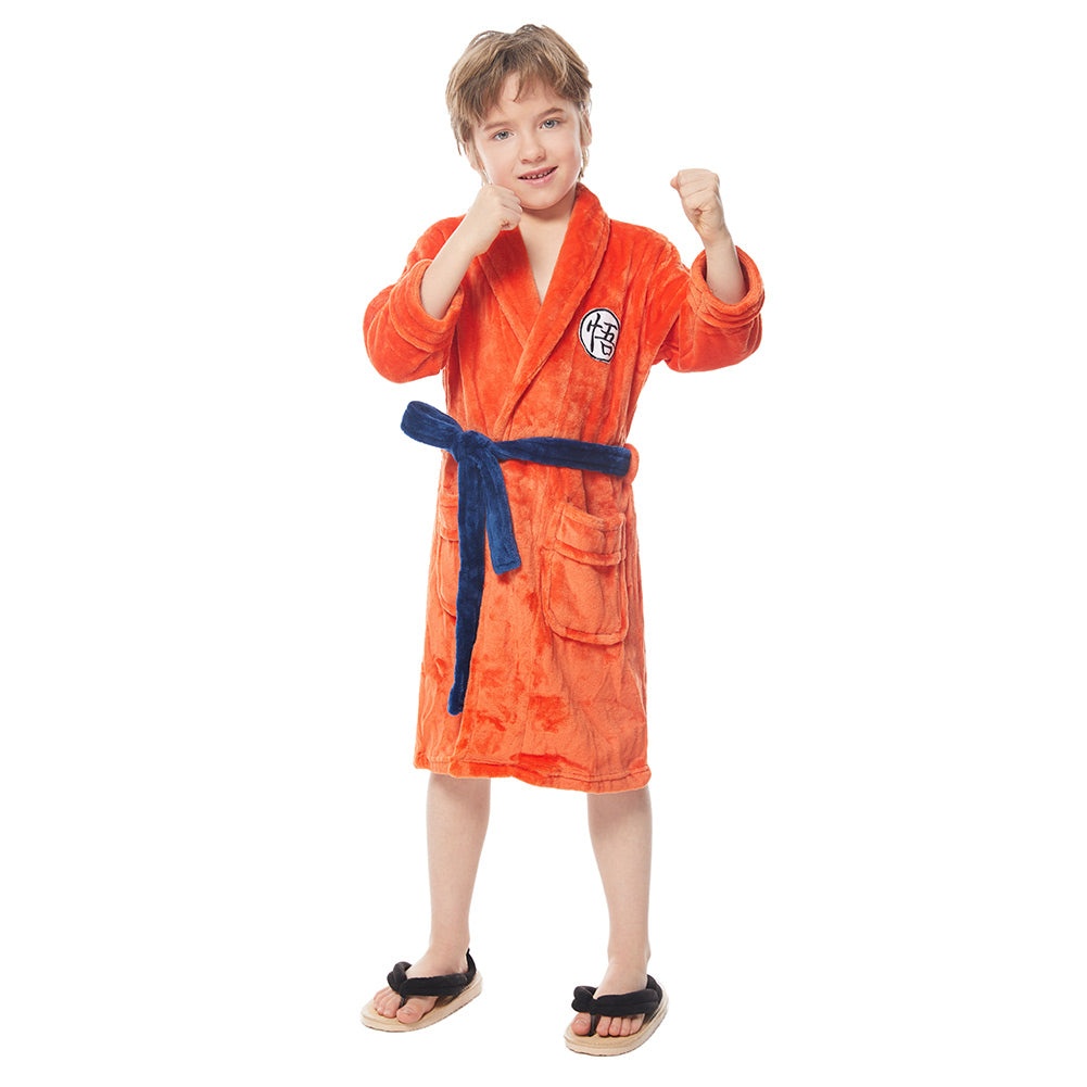 Guko Robe Mens Kids Bathrobe Dragon Ball Son Goku Outfit Pattern Plush Robe For ...