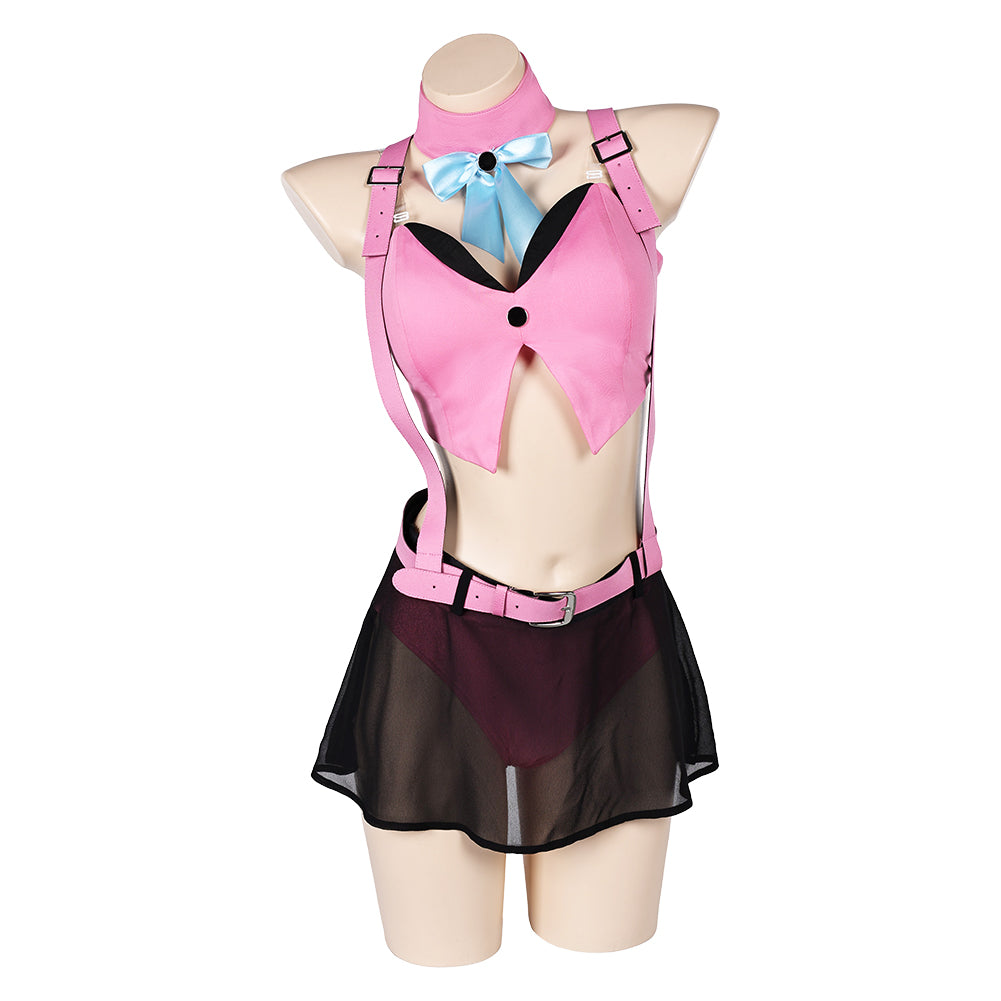 FF7EC Final Fantasy VII: Ever Crisis Aerith Gainsborough Cosplay Costume Halloween Carnival Outfits 