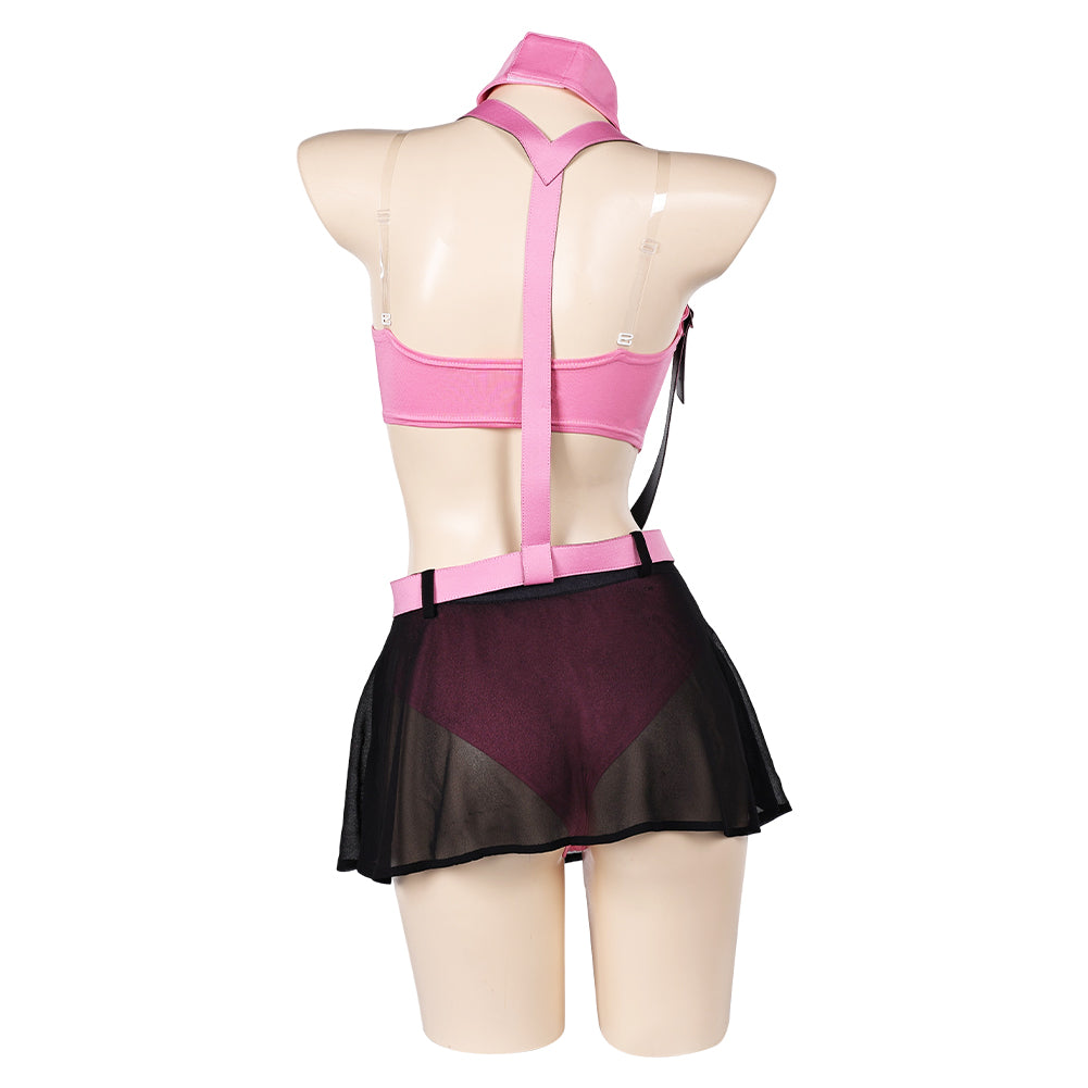 FF7EC Final Fantasy VII: Ever Crisis Aerith Gainsborough Cosplay Costume Halloween Carnival Outfits 