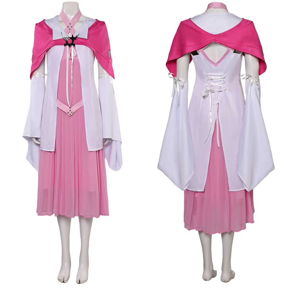 Final Fantasy VII Aerith Gainsborough Pink Dress Cosplay Costume