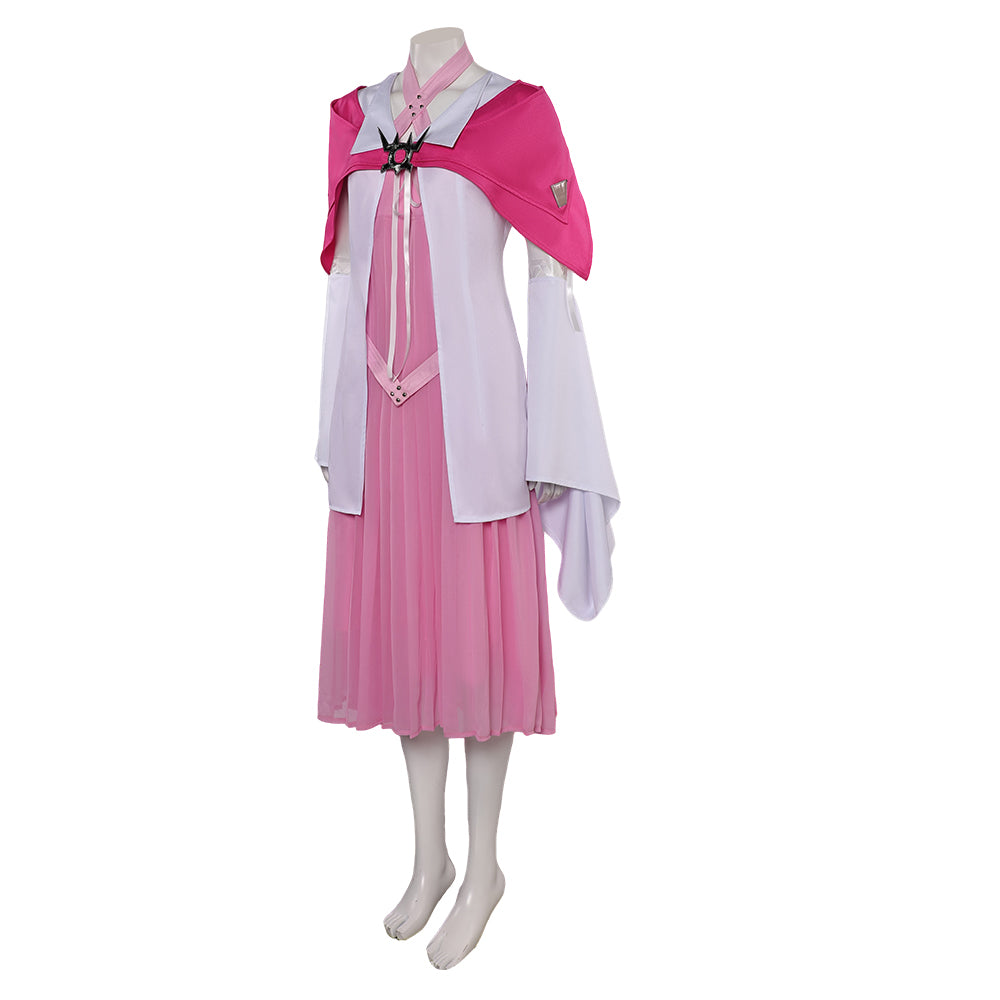 Final Fantasy VII Aerith Gainsborough Pink Dress Cosplay Costume