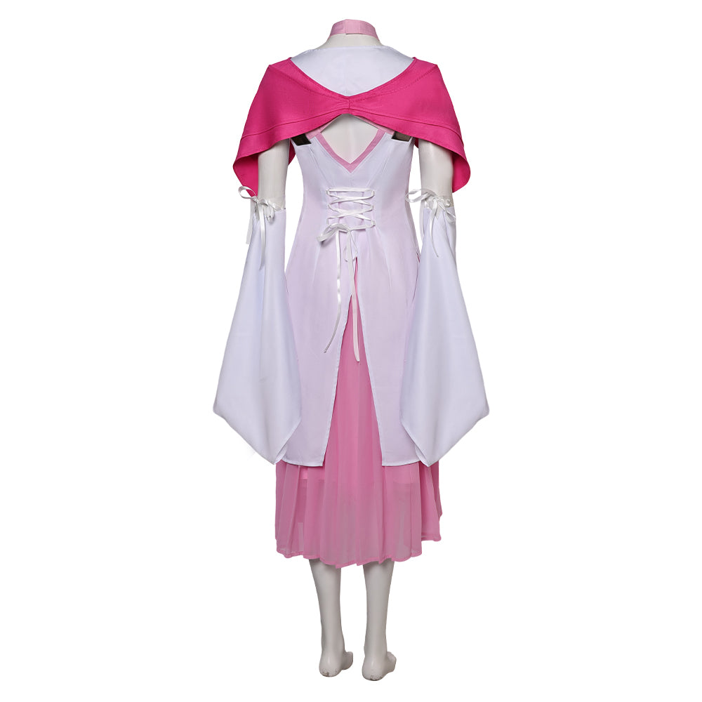 Final Fantasy VII Aerith Gainsborough Pink Dress Cosplay Costume