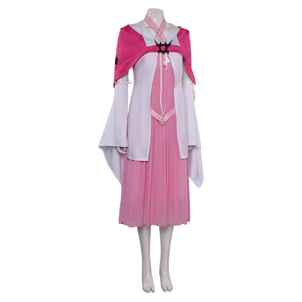 Final Fantasy VII Aerith Gainsborough Pink Dress Cosplay Costume