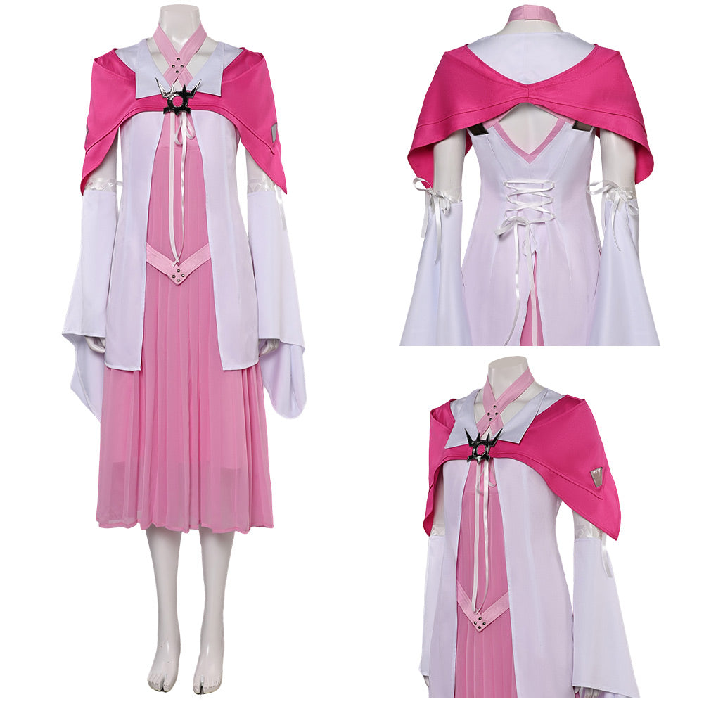 Final Fantasy VII Aerith Gainsborough Pink Dress Cosplay Costume