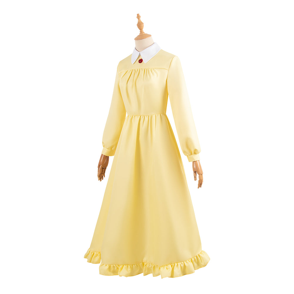 Howl‘s Moving Castle Sophie Yellow Dress Cosplay Costume Outfits