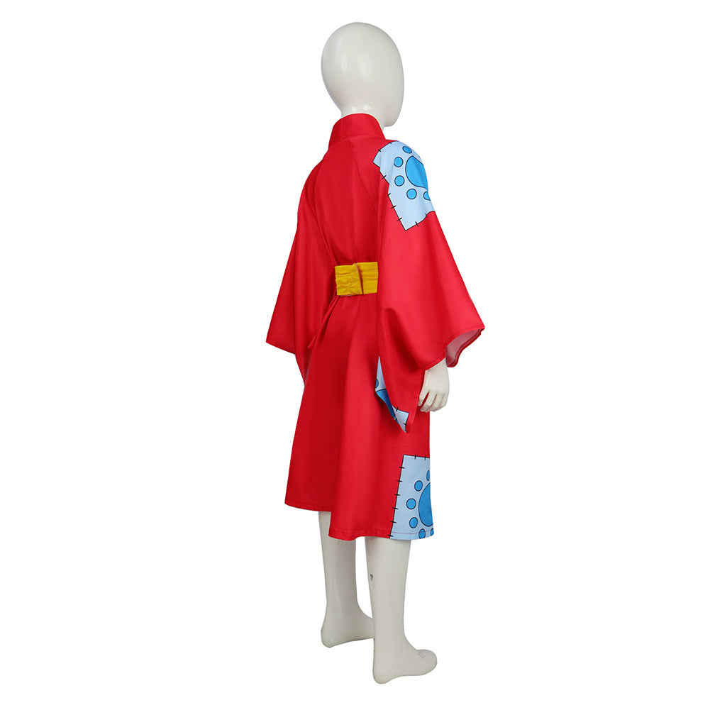 Kids boys Luffy Cosplay Costume Halloween Carnival Outfits 