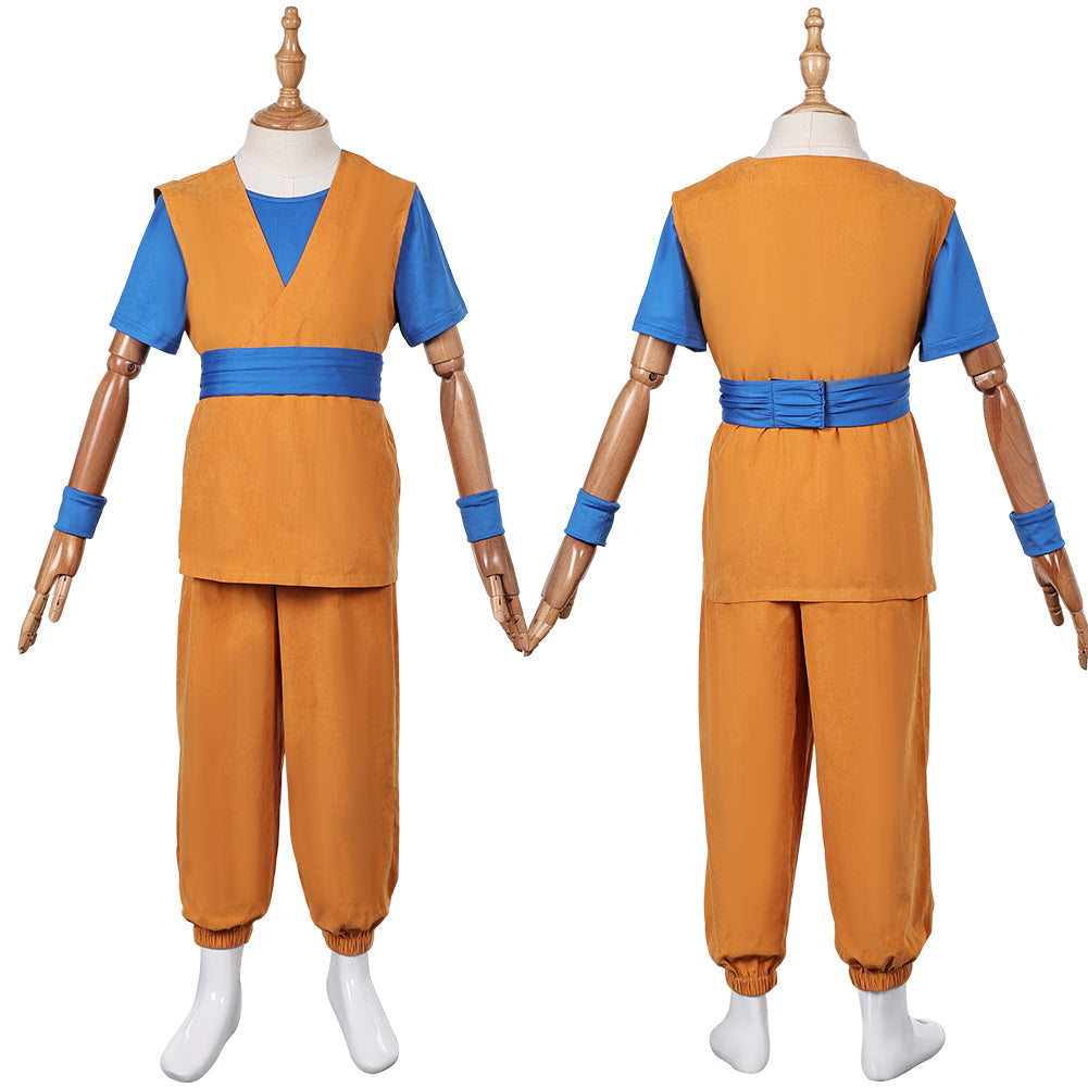 Kids Dragon Ball Son Goku Cosplay Costume Outfits 