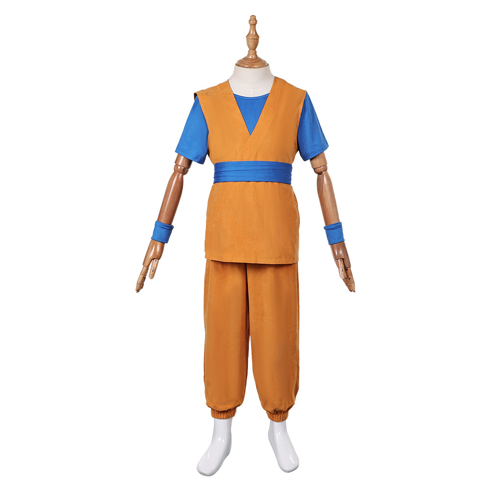 Kids Dragon Ball Son Goku Cosplay Costume Outfits 