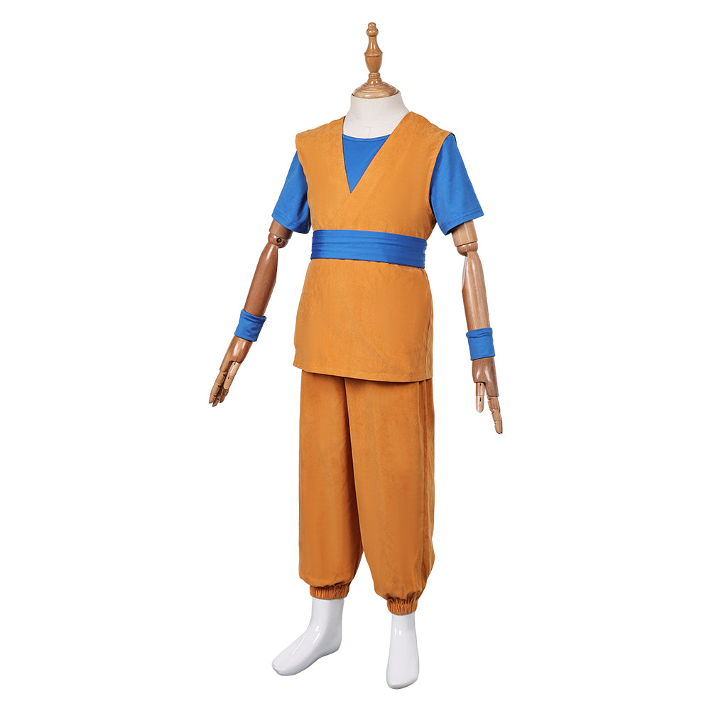 Kids Dragon Ball Son Goku Cosplay Costume Outfits 