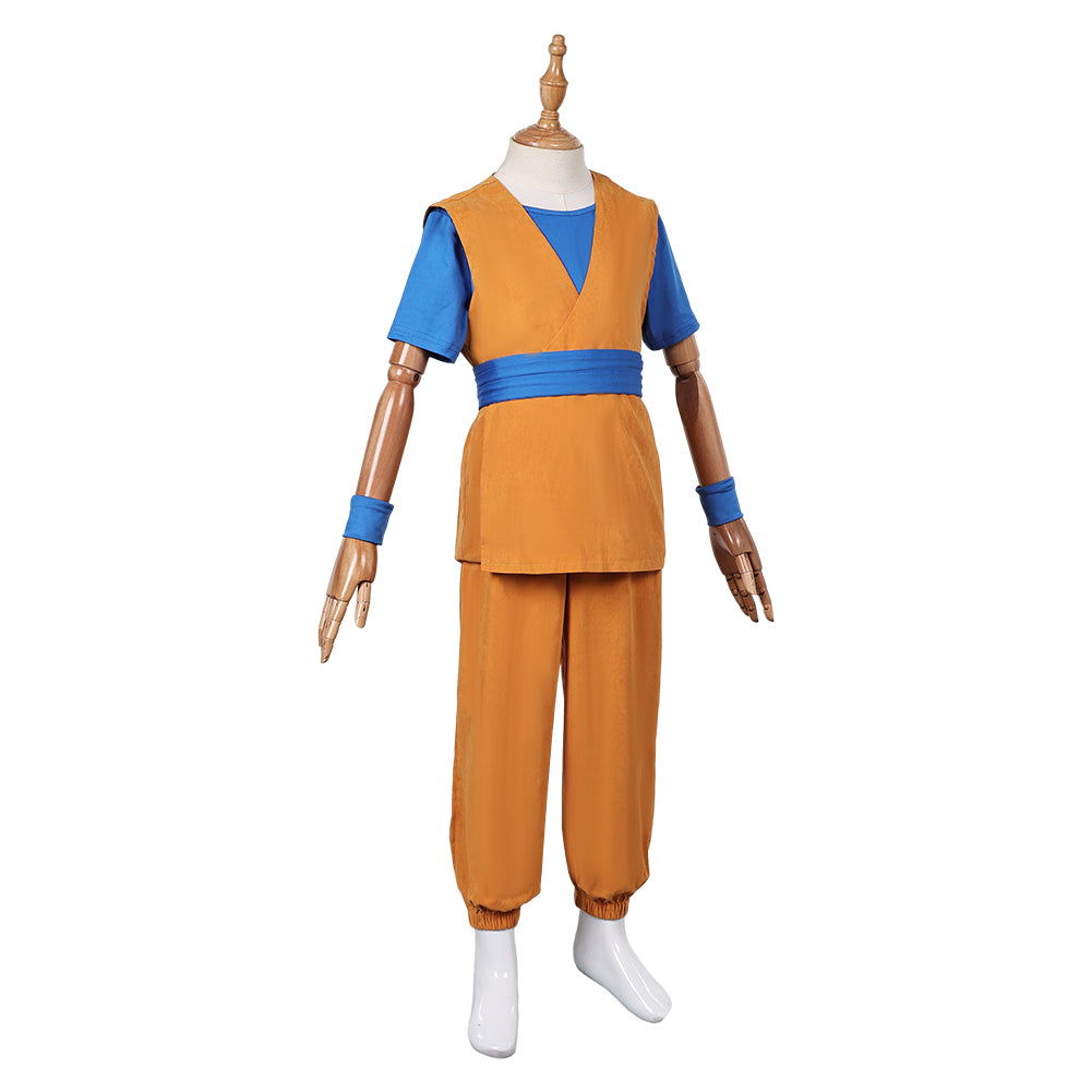 Kids Dragon Ball Son Goku Cosplay Costume Outfits 