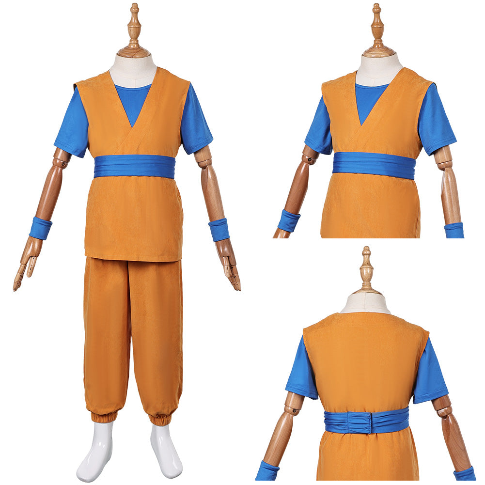 Kids Dragon Ball Son Goku Cosplay Costume Outfits 