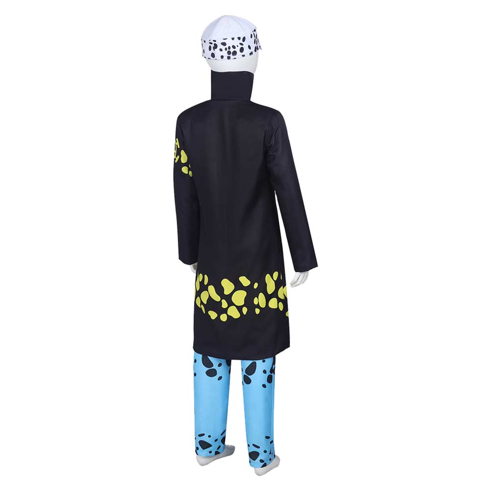 Kids Trafalgar D. Water Law Cosplay Costume Halloween Carnival Outfits 