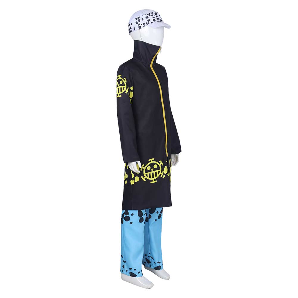 Kids Trafalgar D. Water Law Cosplay Costume Halloween Carnival Outfits 