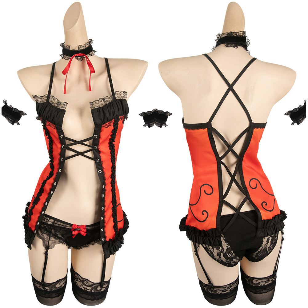 Kurumi Tokisaki Date A Live Sexy Red Cosplay Costume Outfits