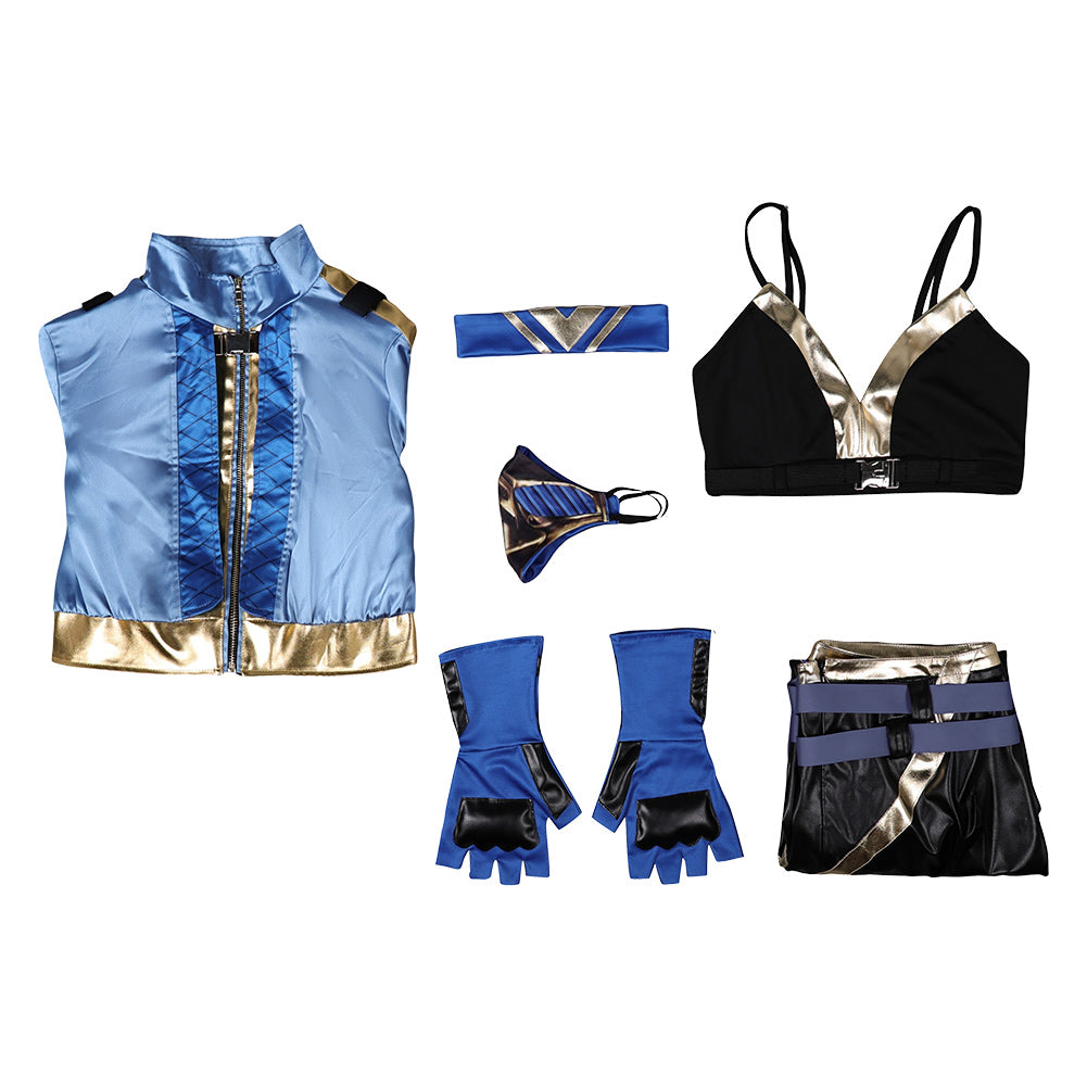 MK Kitana Costume SET Mortal Kombat Kitana Cosplay Costume 