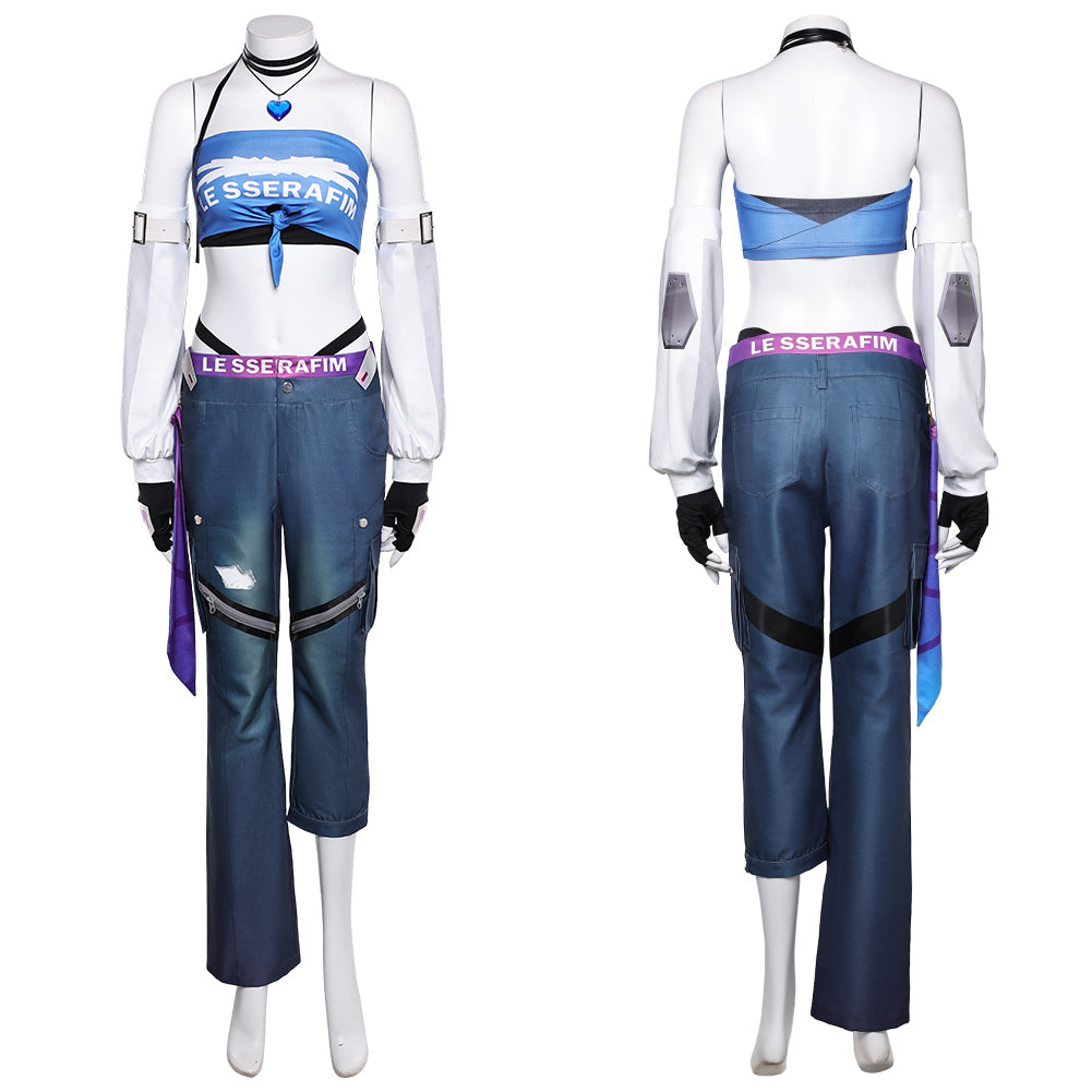 Overwatch D.VA COSPLAY blue Cosplay Costume   