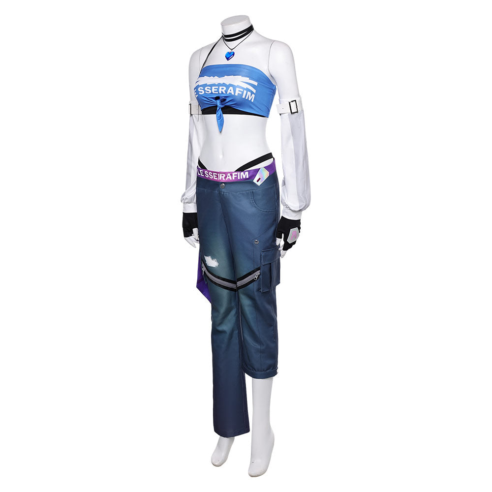 Overwatch D.VA COSPLAY blue Cosplay Costume   