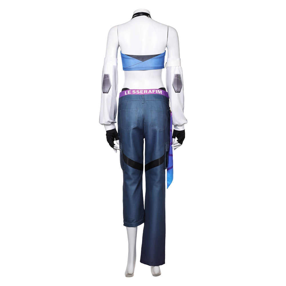 Overwatch D.VA COSPLAY blue Cosplay Costume   