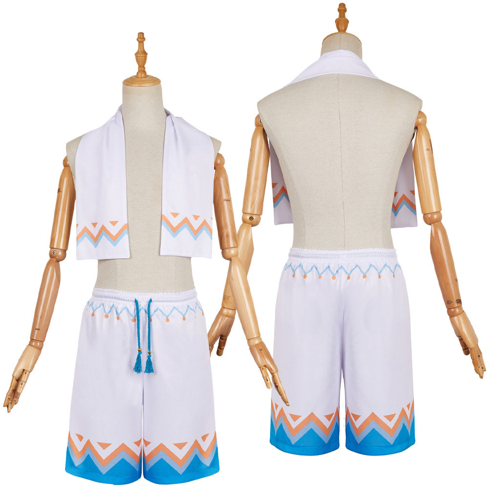 Traveler Aether Genshin Impact Cosplay Costume Outfits 