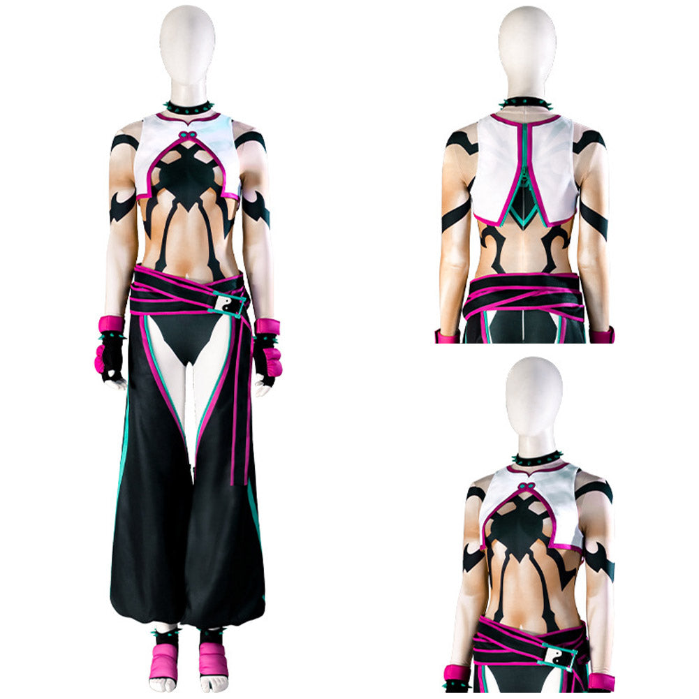 Street Fighter Han Juri SF Cosplay Costume Outfits Halloween Carnival Suit