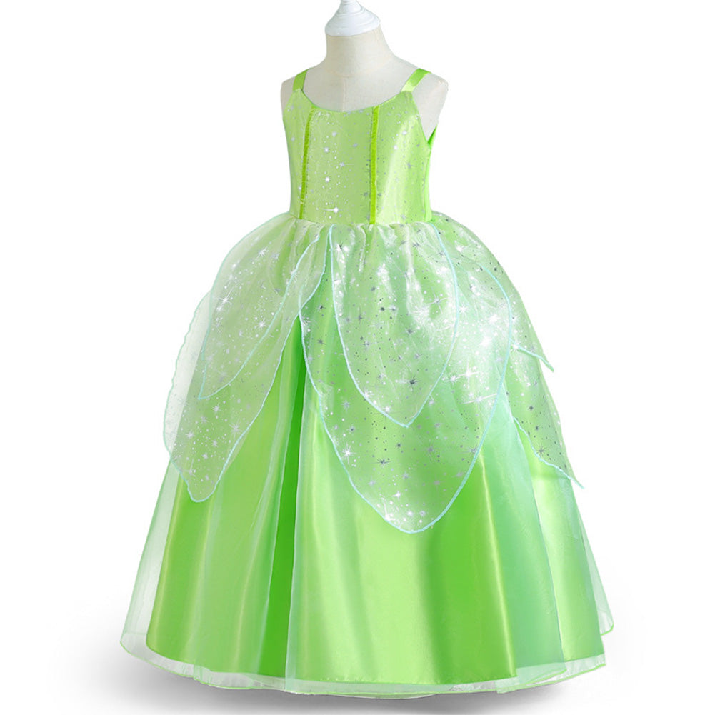 Kids Girls Peter Pan & Wendy Tinker Bell Cosplay Costume Dress Outfits Halloween Carnival Party Disguise Suits