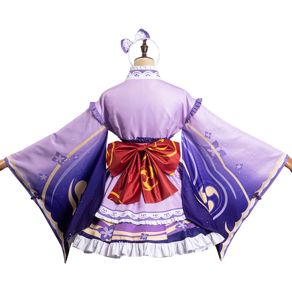 Genshin Impact Raiden Shogun Lolita Cosplay Costume Outfits Halloween Carnival Party Suit DISFRAZDEDIADEBRUJAS.ES®