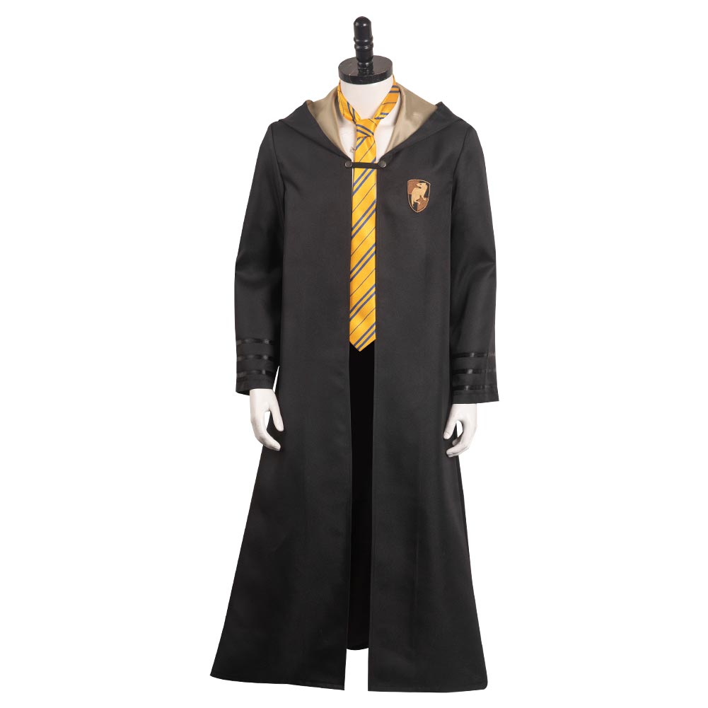 Hogwarts Legacy Hufflepuff Uniform Cosplay Costume Halloween Carnival Party Disguise Suit