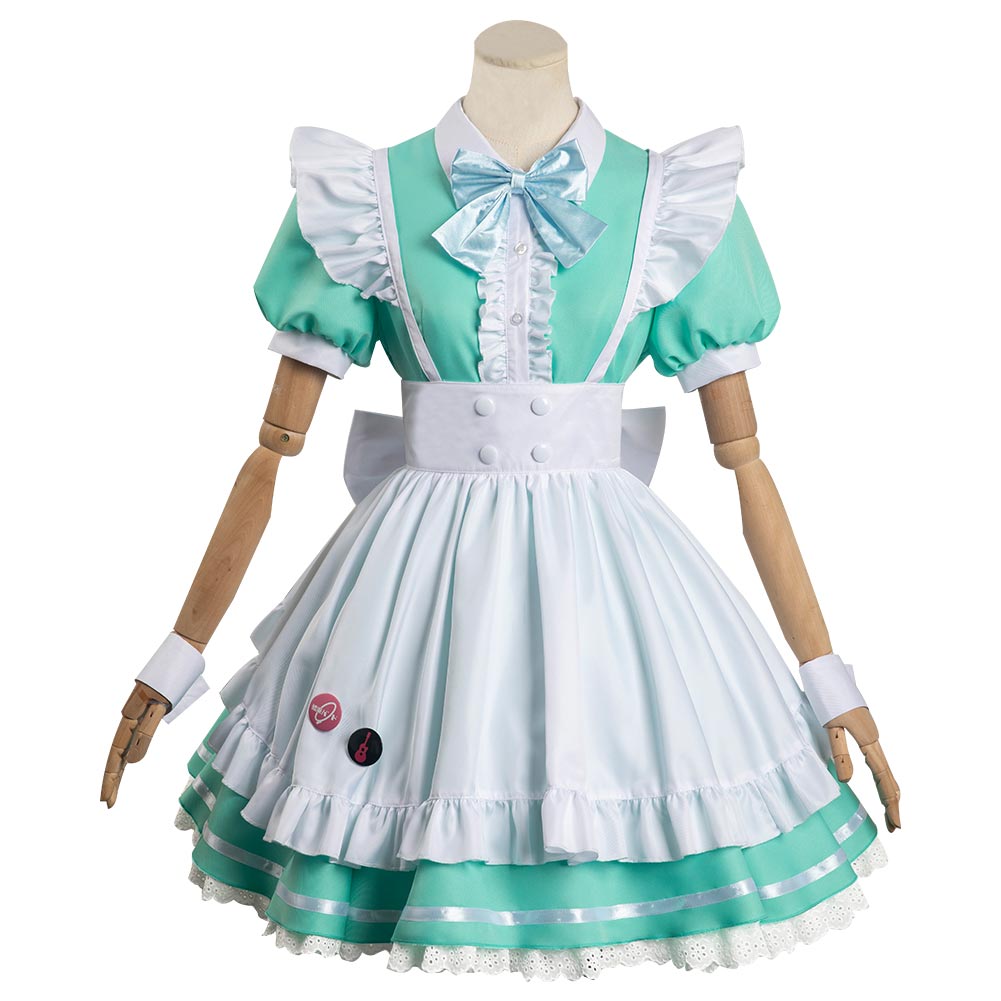 BOCCHI THE ROCK Gotou Hitori Maid dress Cosplay Costume Halloween Carnival Outfits