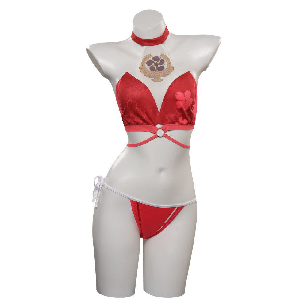 Genshin Impact Yae Miko Swimsuit Cosplay Costume Halloween Carnival Summer Party Disguise Suit