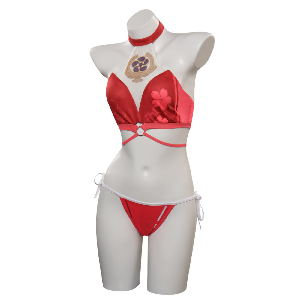 Genshin Impact Yae Miko Swimsuit Cosplay Costume Halloween Carnival Summer Party Disguise Suit