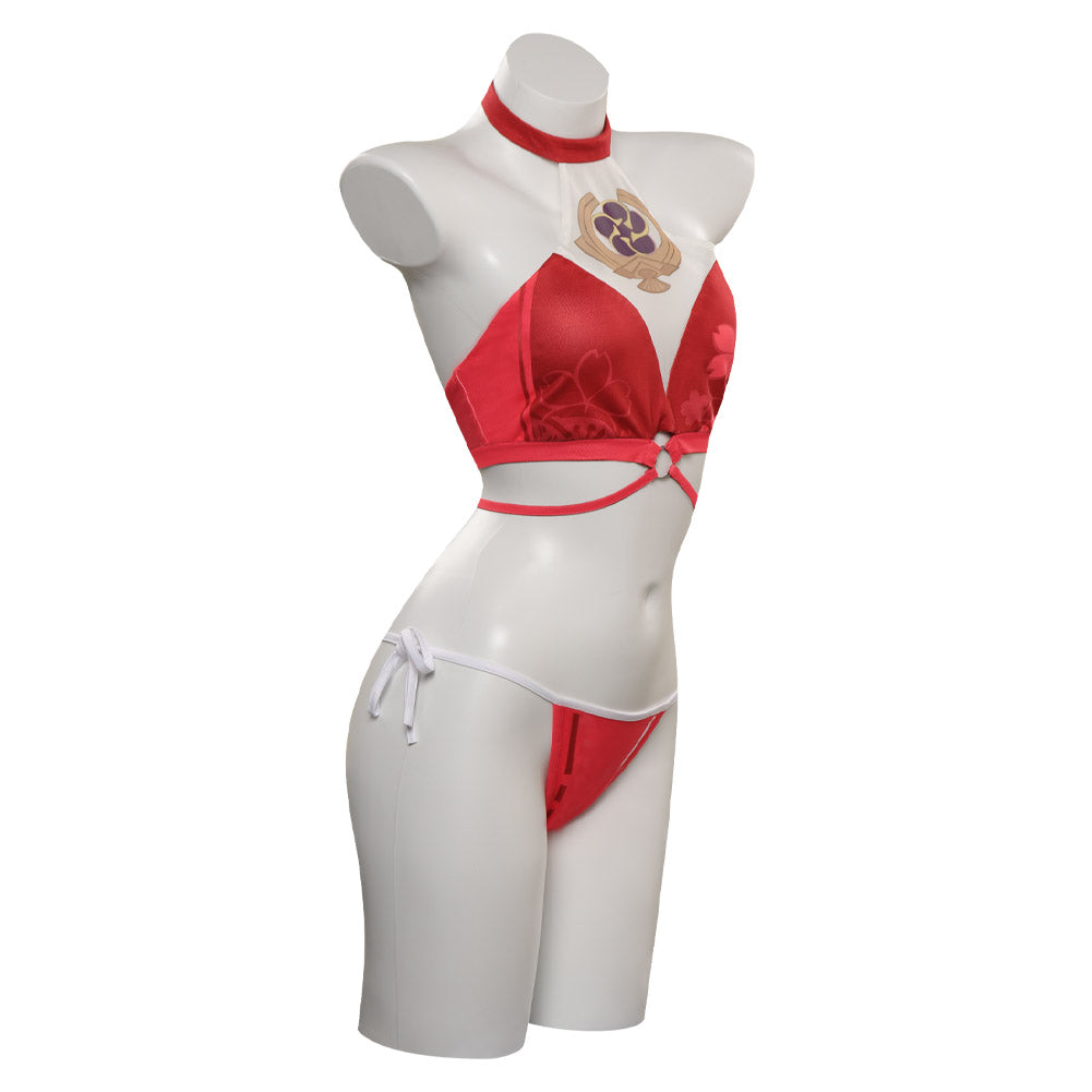 Genshin Impact Yae Miko Swimsuit Cosplay Costume Halloween Carnival Summer Party Disguise Suit