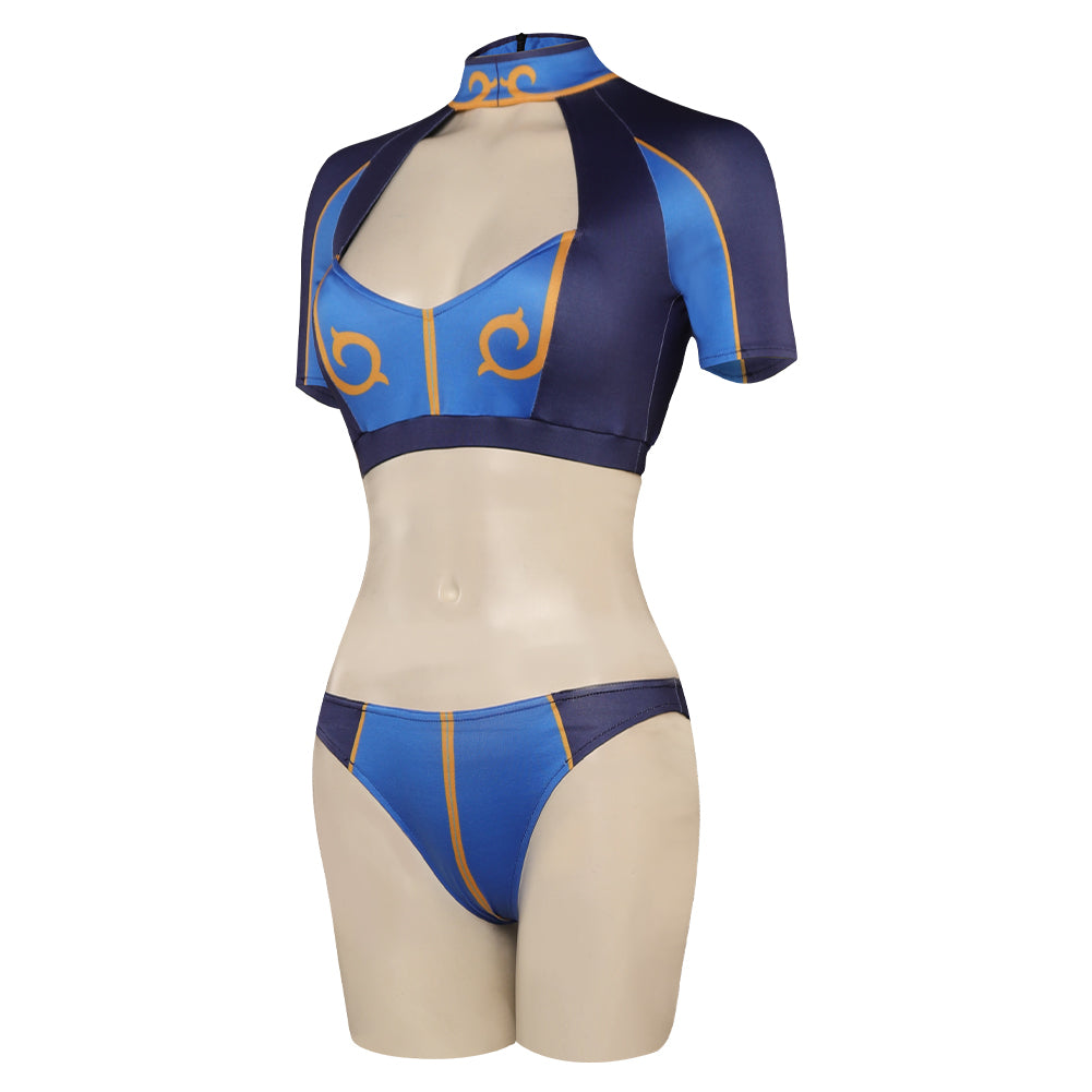 Street Fighter Chun Li Cosplay Costume Outfits Swimsuit Halloween Carnival Party Disguise Suit DISFRAZDEDIADEBRUJAS.ES®