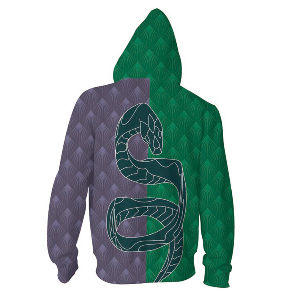 Hogwarts Legacy Slytherin Cosplay Hoodie Printed Hooded Sweatshirt Men Women Casual Streetwear