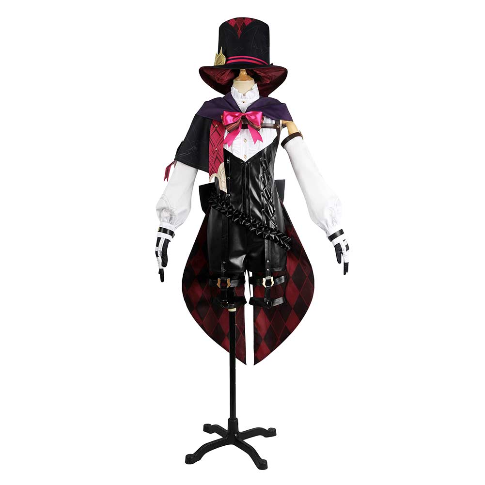 Genshin Impact Lyney Cosplay Costume Outfits Halloween Carnival Suit