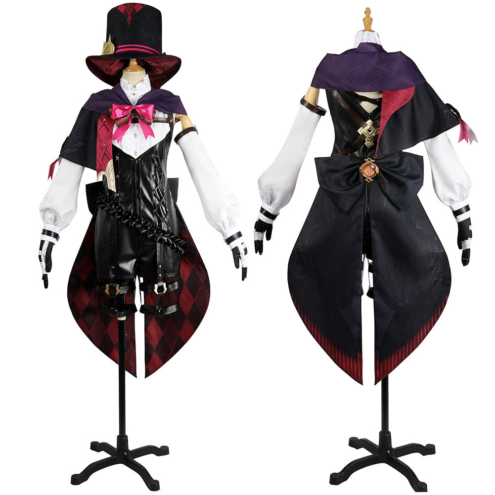 Genshin Impact Lyney Cosplay Costume Outfits Halloween Carnival Suit