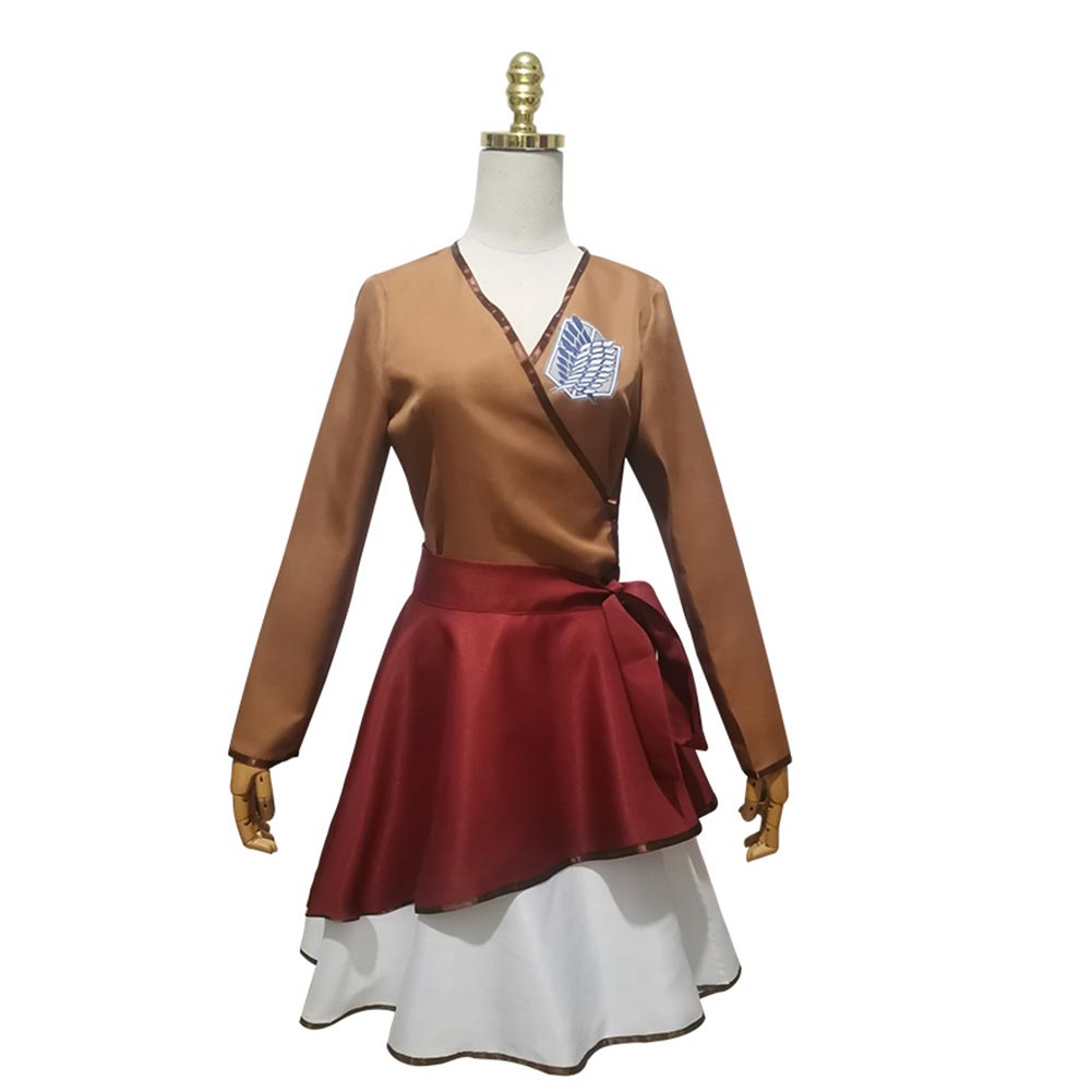 Eren Jaeger Cosplay Costume Lolita Kimono Dress Attack On Titan Outfits Halloween Carnival Party Outfits