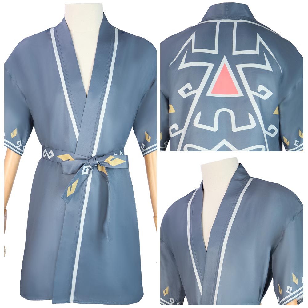 Link Men Bathrobe Cloak The Legend of Zelda Cosplay Costume  Halloween Carnival Outfits