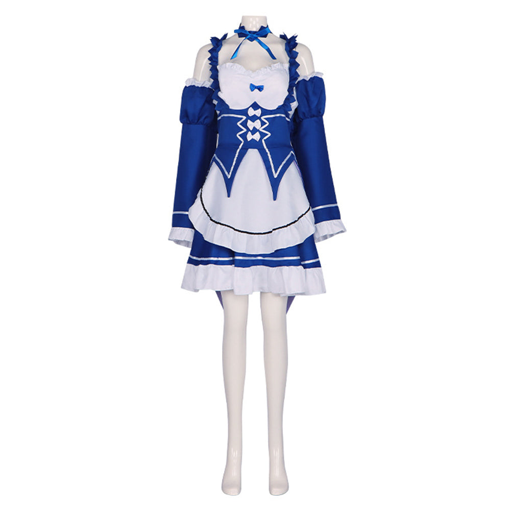 Re: Zero Rem Cosplay Costume Maid Halloween Carnival Party Outfits