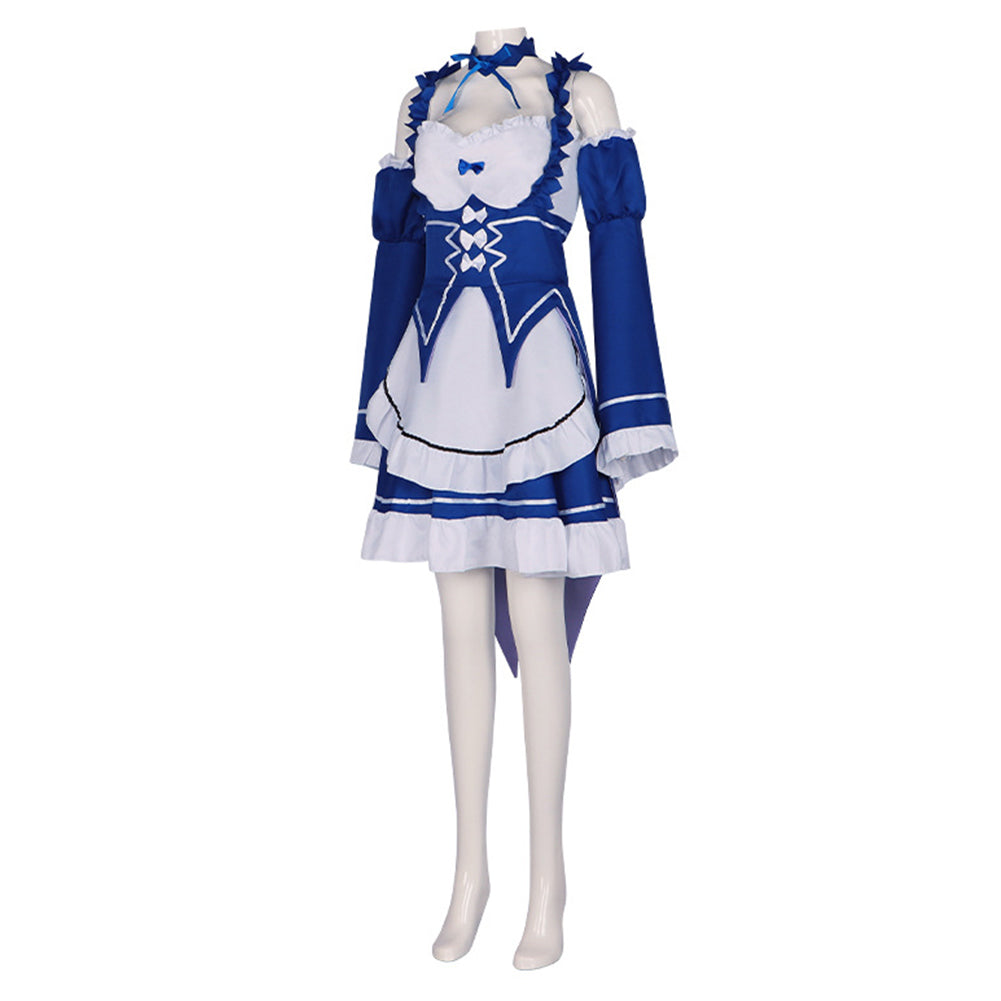 Re: Zero Rem Cosplay Costume Maid Halloween Carnival Party Outfits