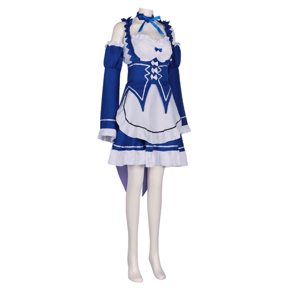 Re: Zero Rem Cosplay Costume Maid Halloween Carnival Party Outfits