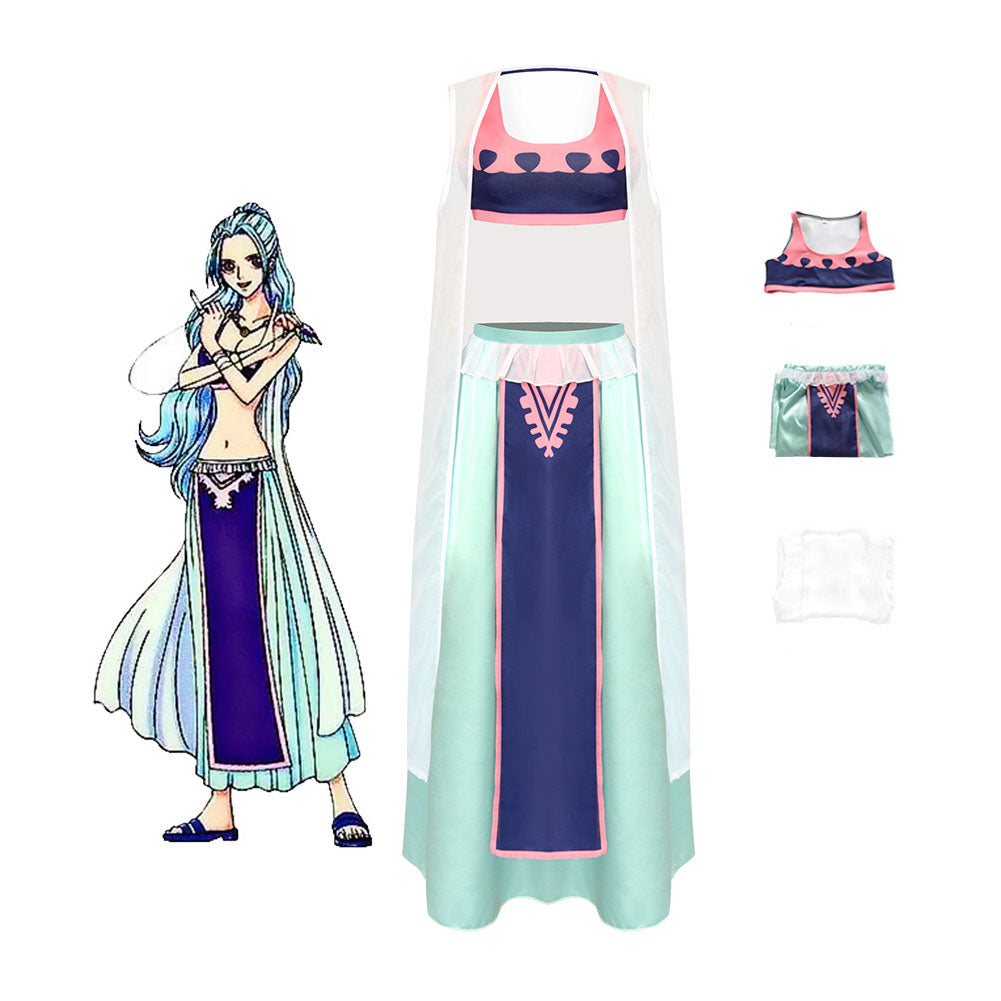 One Piece Nefertari Vivi Costume Cosplay Halloween Carnival Party Outfits