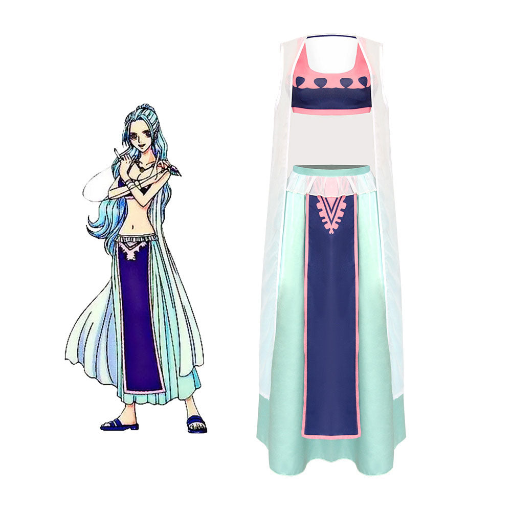 One Piece Nefertari Vivi Costume Cosplay Halloween Carnival Party Outfits