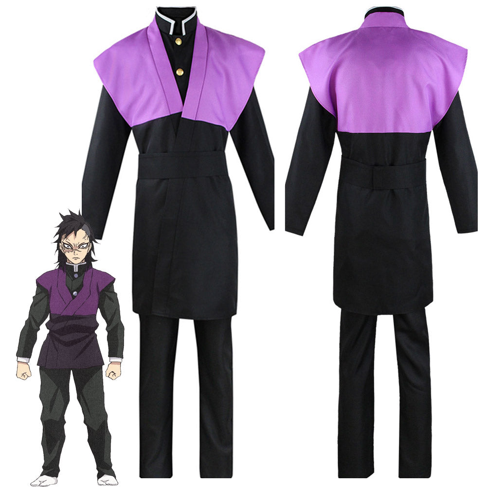 Anime Demon Slayer Shinazugawa Genya Cosplay Costume Outfits Halloween Carnival Suit