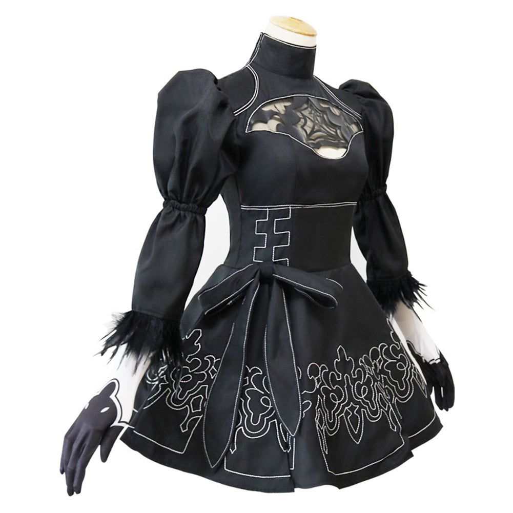 NieR:Automata - 2B Cosplay Costume Dress  Outfits Halloween Carnival Suit