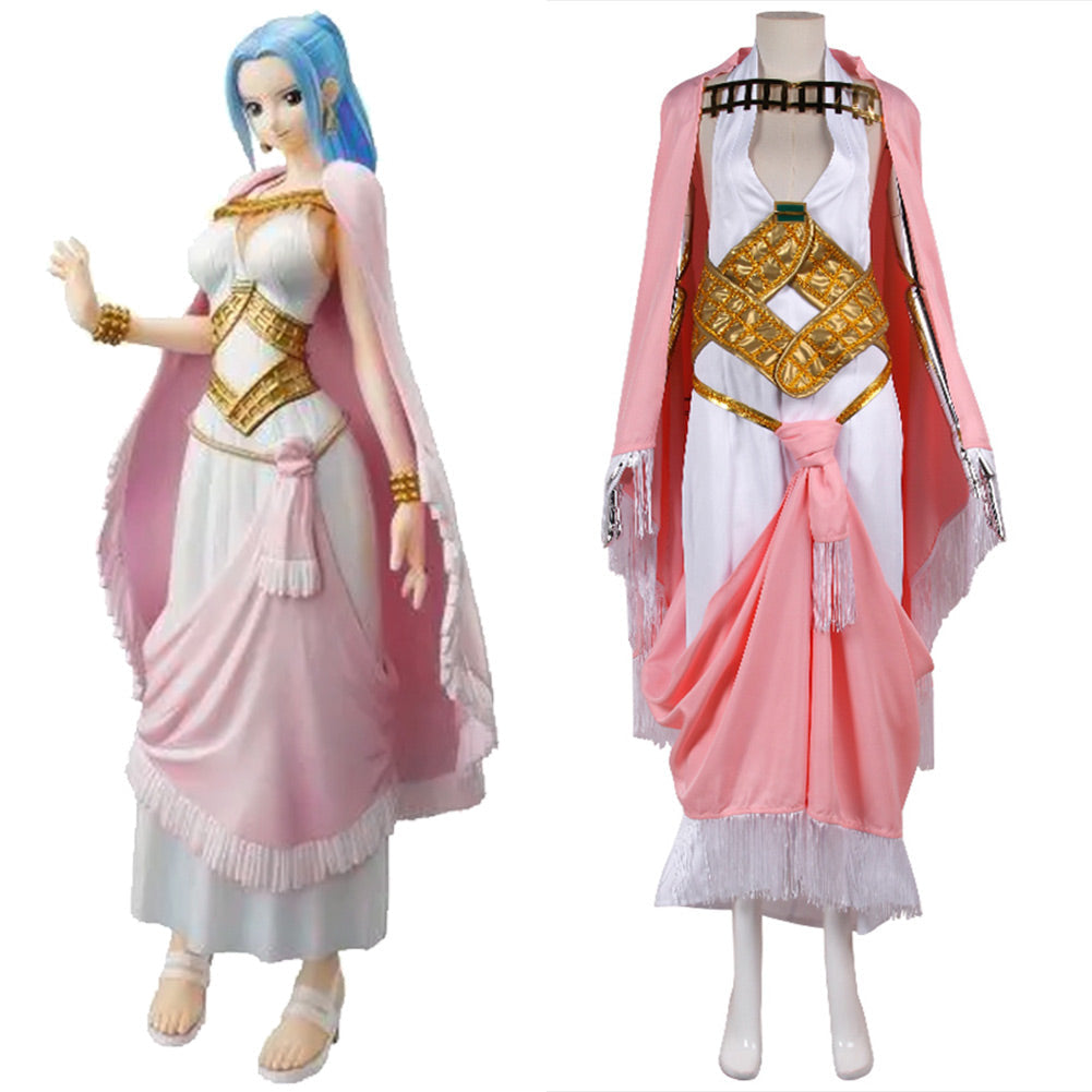 One Piece Nefeltari Vivi/Miss Wednesday Cosplay Costume Outfits Halloween Carnival Party Suit