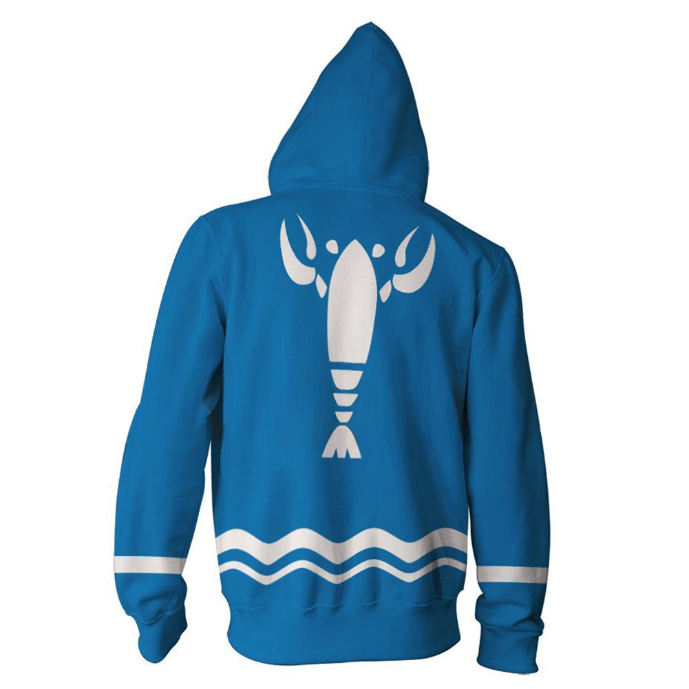 The Legend of Zelda Link Hoodie Lobster  3D Printed Hooded Sweatshirt Men Women Casual Streetwear Zip Up Jacket Coat