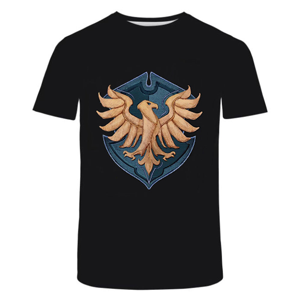 Hogwarts Legacy Ravenclaw Cosplay T-shirt Print Short Sleeve Shirt