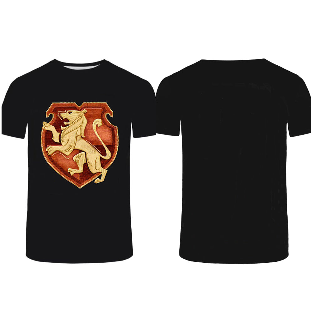 Hogwarts Legacy Gryffindor Cosplay T-shirt 3D Print Short Sleeve Shirt